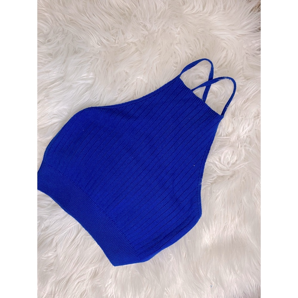 Forever21 Royal Blue Halter Crop Top